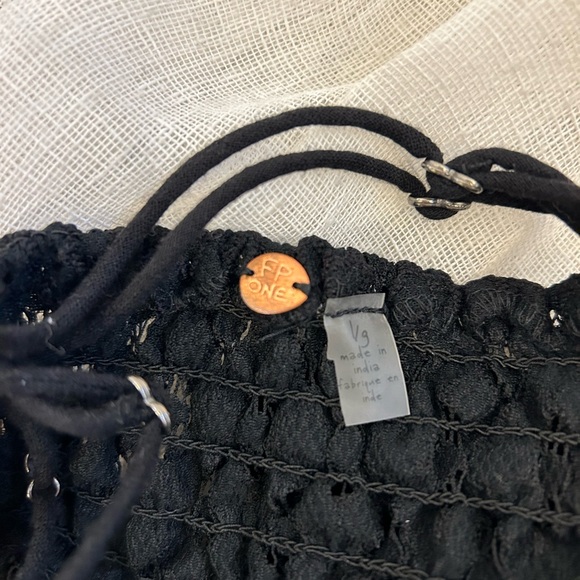 Free People Lace Bra, Black, Cross Back, Sz Lg - Picture 5 of 6